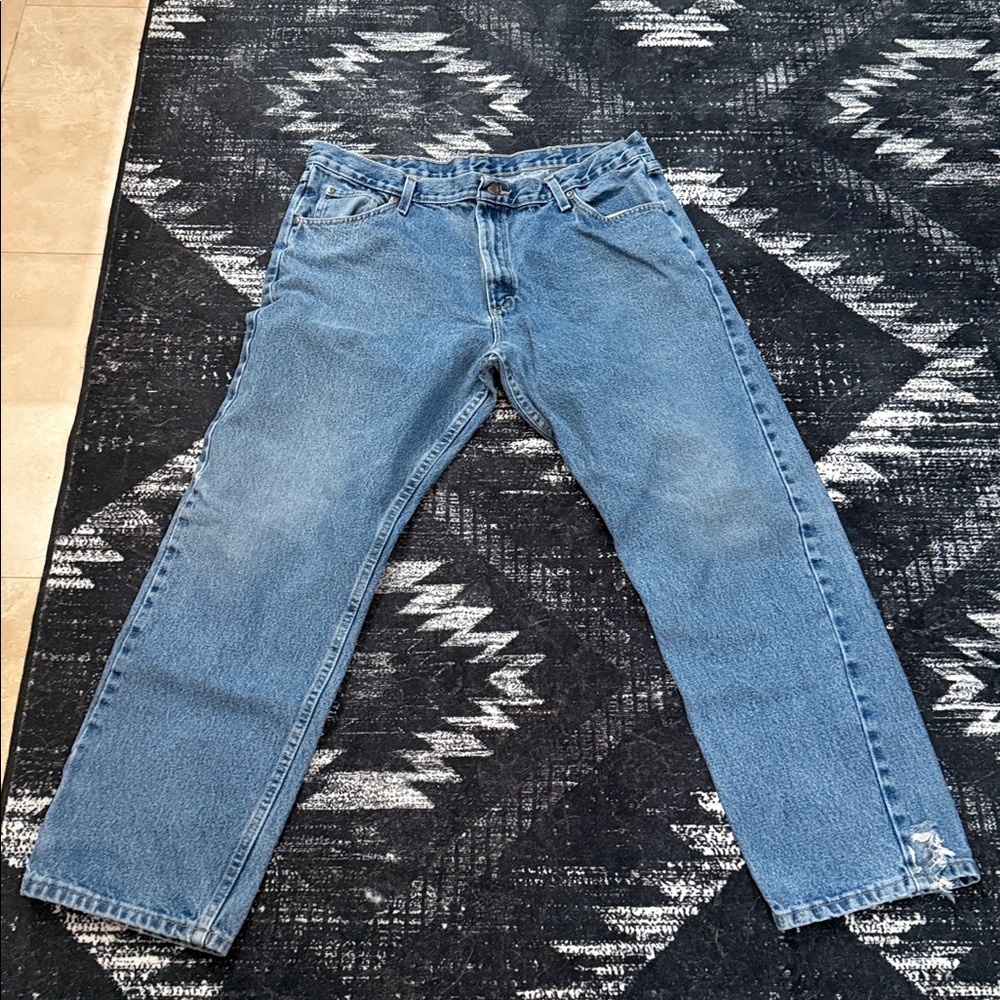 Wrangler Men's Light Blue Straight Jeans - Picture 2 of 8